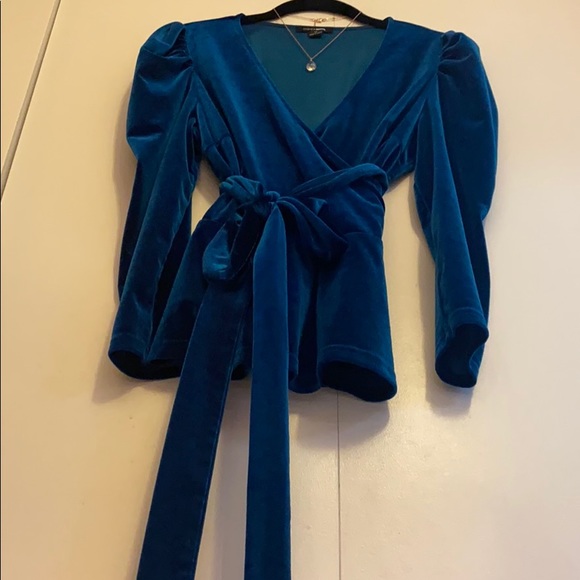 Fashion Nova Velvet Dreams Wrap Top - Picture 5 of 6